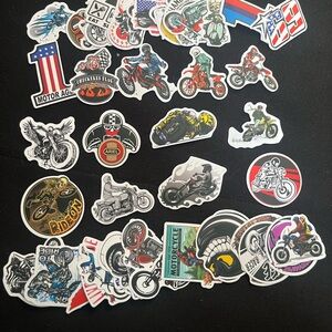 10pk assorted Motorcycle Themed Stickers